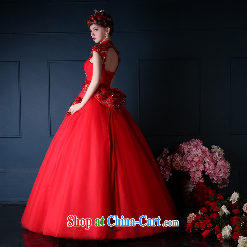 wedding dresses 2015 Korean version of the new, red erase chest long bridal toast serving graphics thin evening dress uniforms summer picture color L, Sin Sin better edge, shopping on the Internet