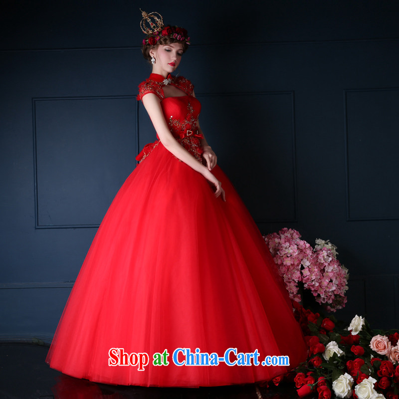 wedding dresses 2015 Korean version of the new, red erase chest long bridal toast serving graphics thin evening dress uniforms summer picture color L, Sin Sin better edge, shopping on the Internet