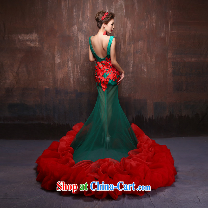 2015 spring and summer new stylish long-tail marriages at Merlion dress photo building theme Stage service picture color. Size, Sin Sin better edge, shopping on the Internet