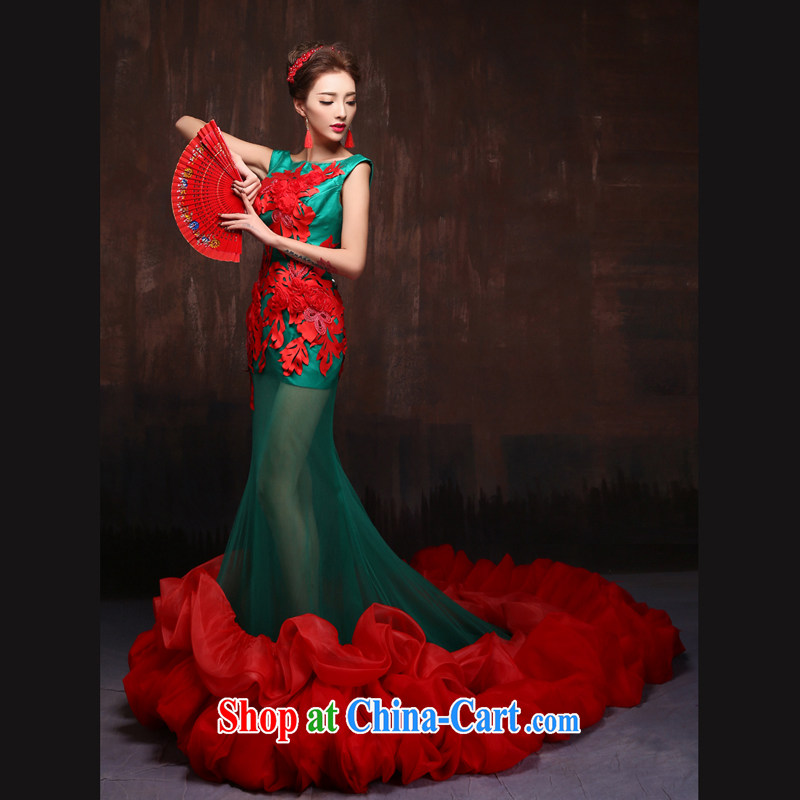 2015 spring and summer new stylish long-tail marriages at Merlion dress photo building theme Stage service picture color. Size, Sin Sin better edge, shopping on the Internet