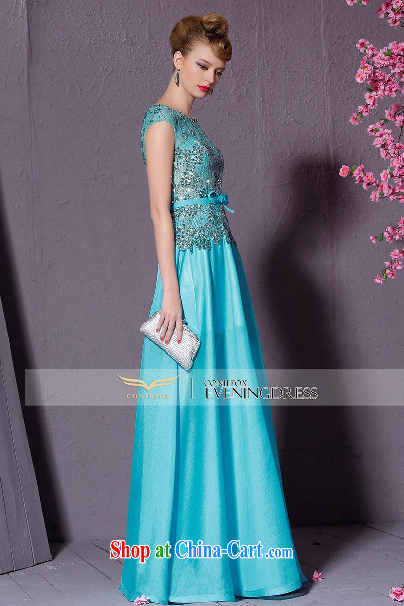 Creative Fox blue package shoulder banquet dress stylish long lace, evening dress uniform toast the dress uniforms wedding hospitality service 82,196 blue XXL pictures, price, brand platters! Elections are good character, the national distribution, so why buy now enjoy more preferential! Health