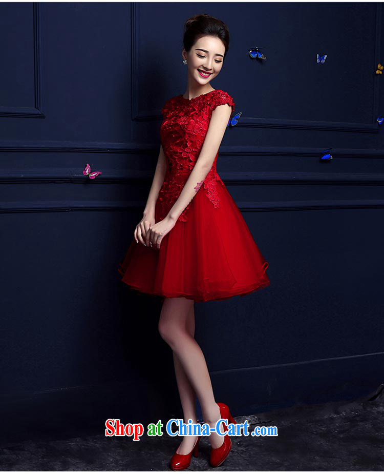 Sophie HIV than 2015 summer dress toast wedding dress skirt red lace shoulders zip short, small dress Evening Dress red M pictures, price, brand platters! Elections are good character, the national distribution, so why buy now enjoy more preferential! Health