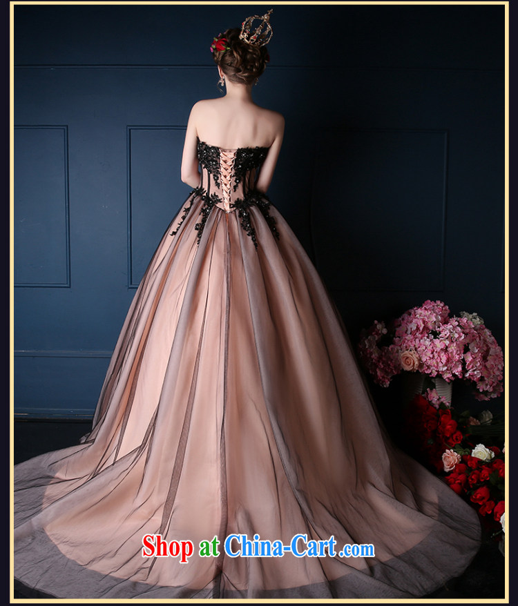 2015 spring and summer new Korean version wiped chest marriages tail wedding dresses banquet video thin dress uniform performance orange black tailored pictures, price, brand platters! Elections are good character, the national distribution, so why buy now enjoy more preferential! Health