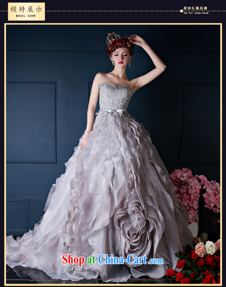 wedding dresses spring 2015 new Korean version wiped his chest long bridal tail wedding banquet dress uniforms gray L pictures, price, brand platters! Elections are good character, the national distribution, so why buy now enjoy more preferential! Health