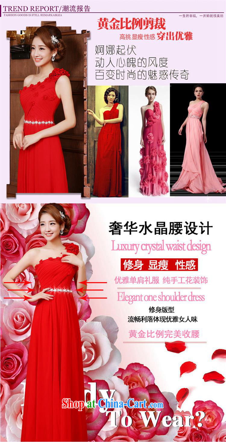 The-hwan, summer 2015 new bride wedding dresses Evening Dress single shoulder dress uniform toasting red long, flowers, red XXL pictures, price, brand platters! Elections are good character, the national distribution, so why buy now enjoy more preferential! Health