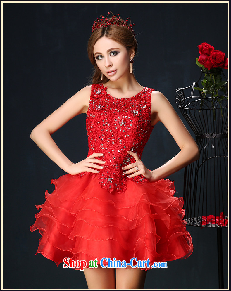Red bows service 2015 new dual-shoulder larger graphics thin bridal banquet dress short theatrical service summer red S pictures, price, brand platters! Elections are good character, the national distribution, so why buy now enjoy more preferential! Health
