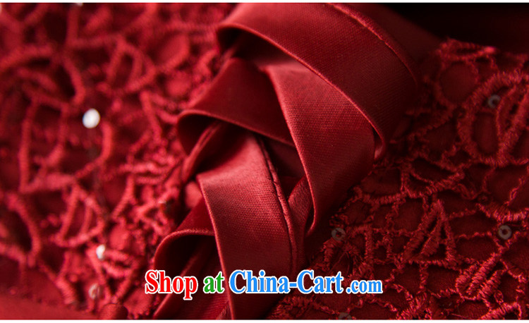 2015 new bride toast clothing summer banquet wedding dress single shoulder short bridesmaid dress dresses red wine red XL pictures, price, brand platters! Elections are good character, the national distribution, so why buy now enjoy more preferential! Health