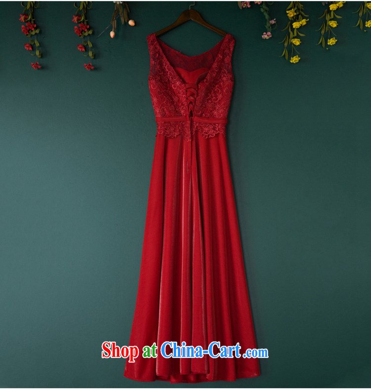 Ho full Chamber bridal toast serving red long wedding dress banquet moderator dress girls 2015 new summer wine red XL pictures, price, brand platters! Elections are good character, the national distribution, so why buy now enjoy more preferential! Health