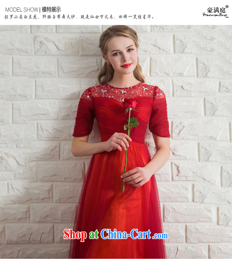 Ho full Chamber bridal toast serving long sleeves in red wedding wedding dinner will host Evening Dress bridal red XL pictures, price, brand platters! Elections are good character, the national distribution, so why buy now enjoy more preferential! Health
