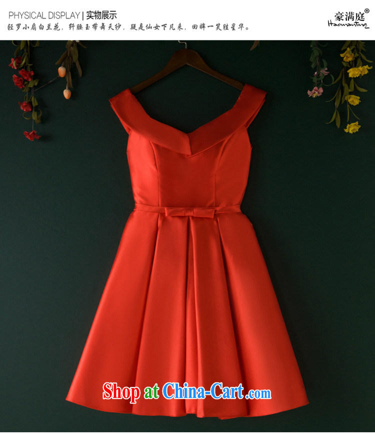 Marriage Ceremony Service toast bride summer short, small red dress girl bridesmaid clothing moderator evening dress 2015 New Red XL pictures, price, brand platters! Elections are good character, the national distribution, so why buy now enjoy more preferential! Health