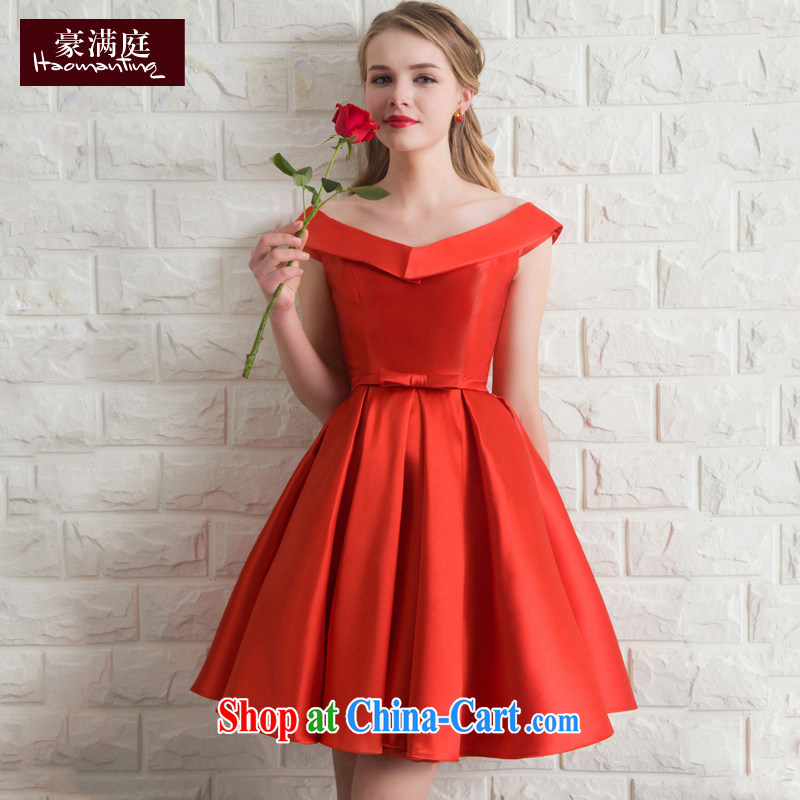 Marriage Ceremony Service toast bride summer short little red dress girl bridesmaid clothing moderator evening dress 2015 New Red XL