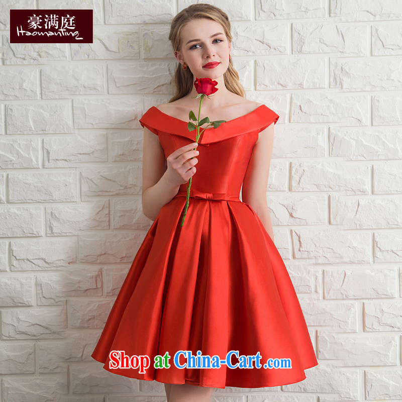 Marriage Ceremony Service toast bride summer short, small red dress girl bridesmaid clothing moderator evening dress 2015 New Red XL, Ho full chamber, shopping on the Internet