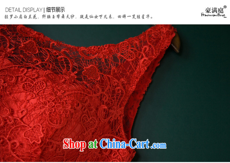 Ho full chamber banquet dress lace dress dress female Red bows Service Bridal betrothal wedding dress Evening Dress summer red XL pictures, price, brand platters! Elections are good character, the national distribution, so why buy now enjoy more preferential! Health