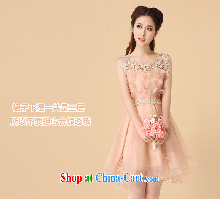 The Sang-mi 2015 Korean lace European root dress shaggy dress Princess dress sleeveless bridesmaid dresses small A dress 2145 pink L pictures, price, brand platters! Elections are good character, the national distribution, so why buy now enjoy more preferential! Health