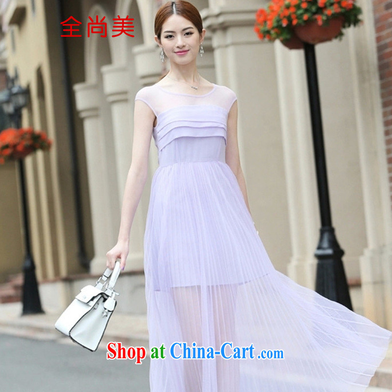 Yet the United States 2015 spring and summer beauty aura 100 hem long skirt, bridesmaid dresses small fairy dresses A 2154 pink XS, Sang-mi (QUANSHANGMEI), online shopping