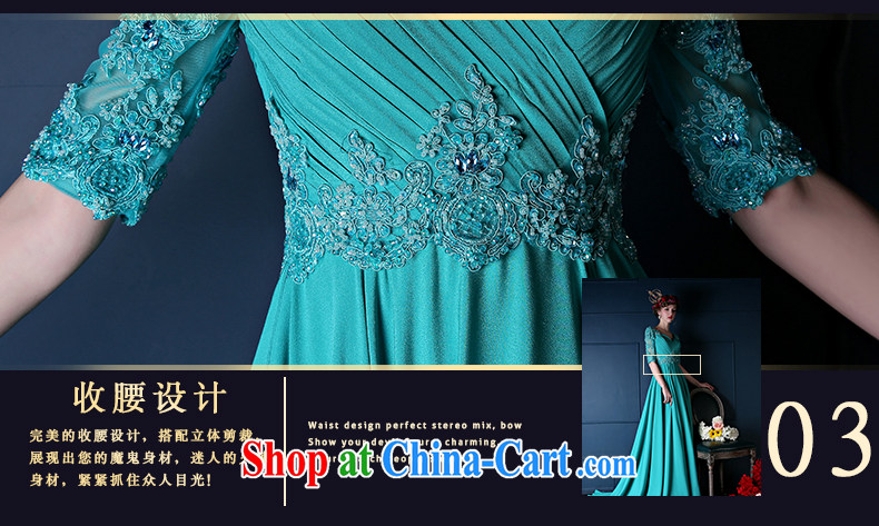 bridal dresses 2015 new Korean double-shoulder-length marriage, toast service banquet dress beauty service performance, blue tailored pictures, price, brand platters! Elections are good character, the national distribution, so why buy now enjoy more preferential! Health