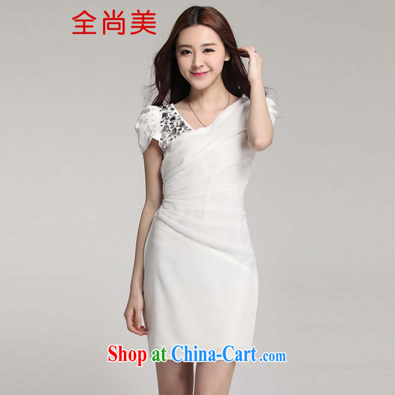Yet the United States 2015 spring and summer New Female Light drill snow beauty woven skirt solid dresses bridesmaid dresses loaded A 1245 red M, Sang-mi (QUANSHANGMEI), online shopping