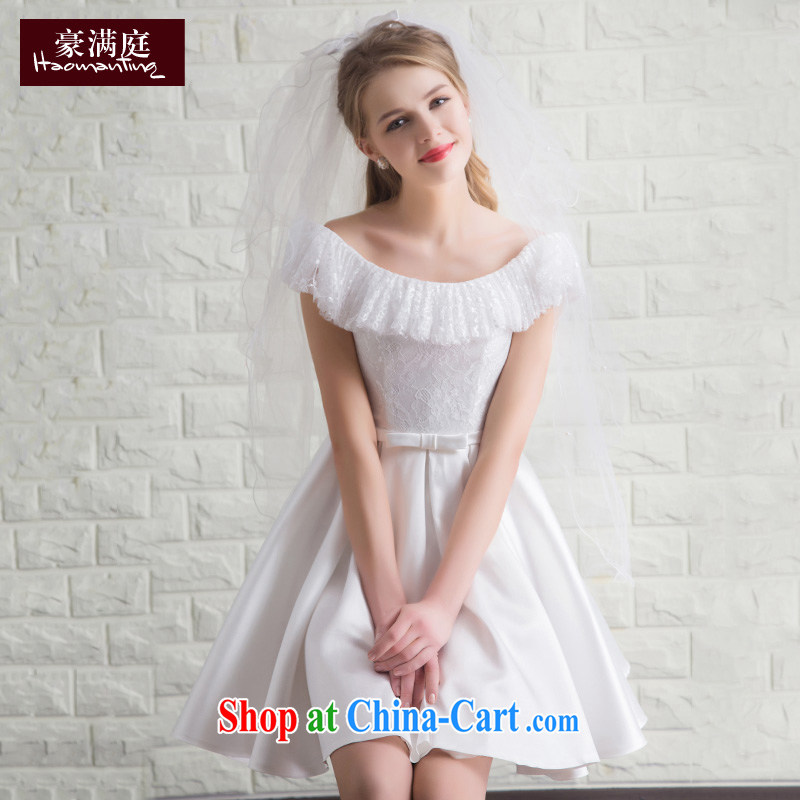 Evening Dress summer short, 2015 new toast one field shoulder bridesmaid Service Bridal wedding banquet the betrothal Back Door Service White XL, Ho full chamber, shopping on the Internet