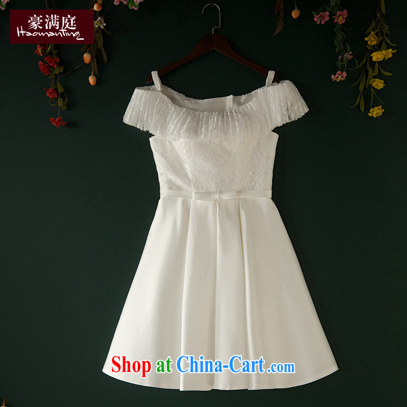 Evening Dress summer short, 2015 new toast one field shoulder bridesmaid Service Bridal wedding banquet the betrothal Back Door Service White XL, Ho full chamber, shopping on the Internet
