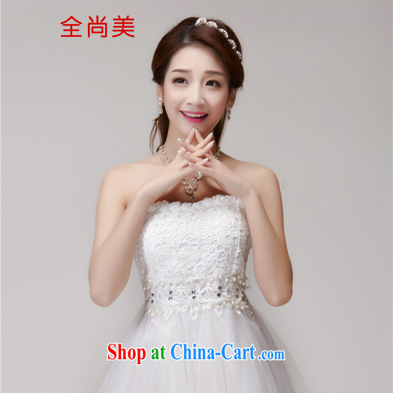 Yet the United States 2015 summer staple manually inserts Pearl drill aura erase beauty chest dresses bridesmaid groups dress skirt A 2154 apricot L, the Sang-mi (QUANSHANGMEI), shopping on the Internet