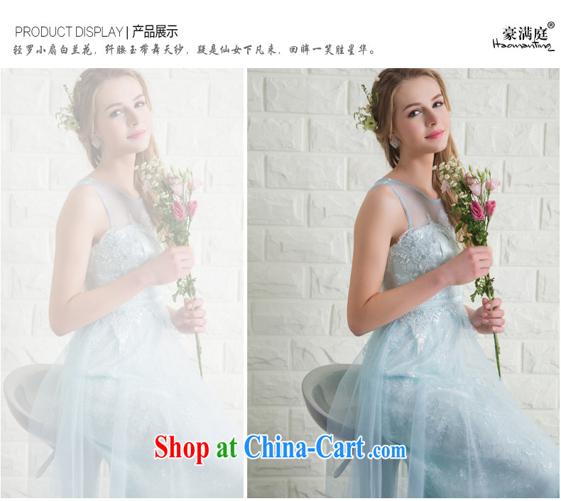 Evening Dress long, summer 2015 new bride toast service banquet hosted dress dresses wedding bridesmaid clothing female Ice Blue XL pictures, price, brand platters! Elections are good character, the national distribution, so why buy now enjoy more preferential! Health