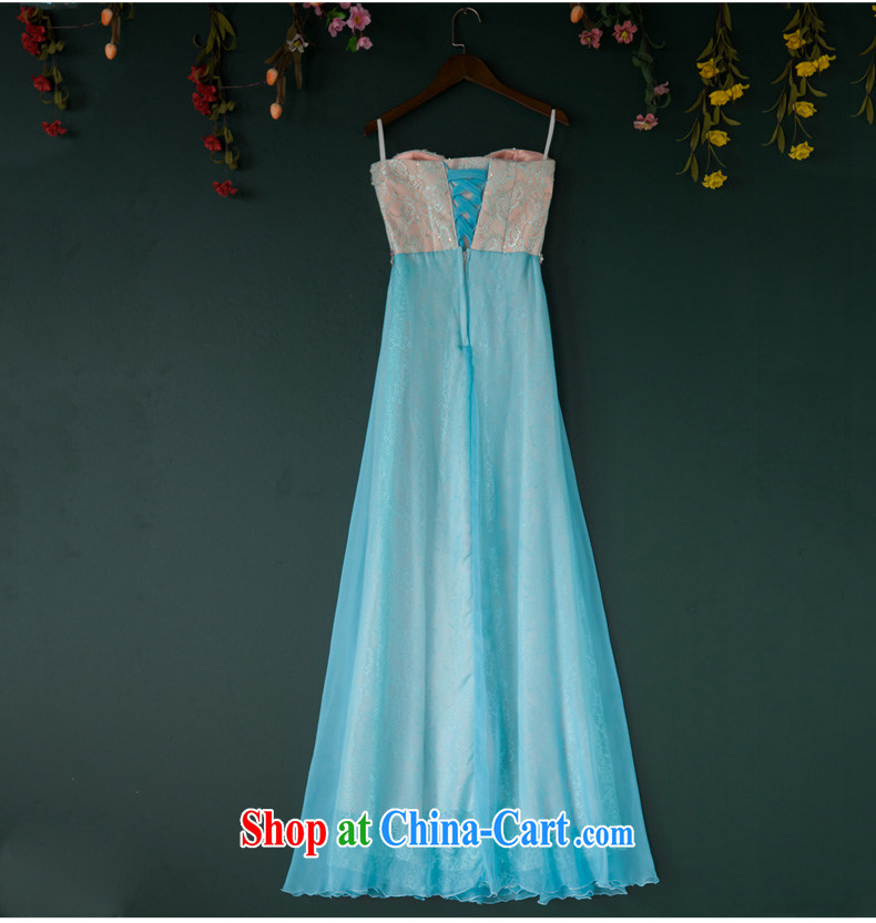 blue towel chest dress long banquet dance performances wedding moderator dress skirt inserts drill fashion 2015 summer ice blue XL pictures, price, brand platters! Elections are good character, the national distribution, so why buy now enjoy more preferential! Health