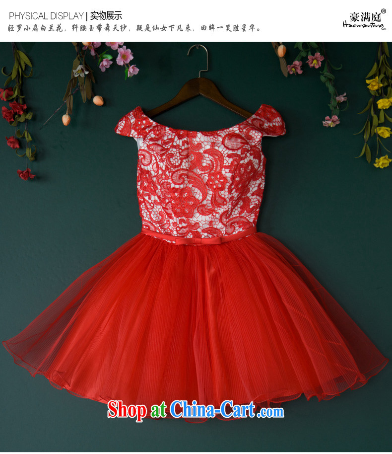 Ho full Chamber wedding banquet dress bride wedding toast serving short summer red betrothal small dress dress evening dress red XL pictures, price, brand platters! Elections are good character, the national distribution, so why buy now enjoy more preferential! Health