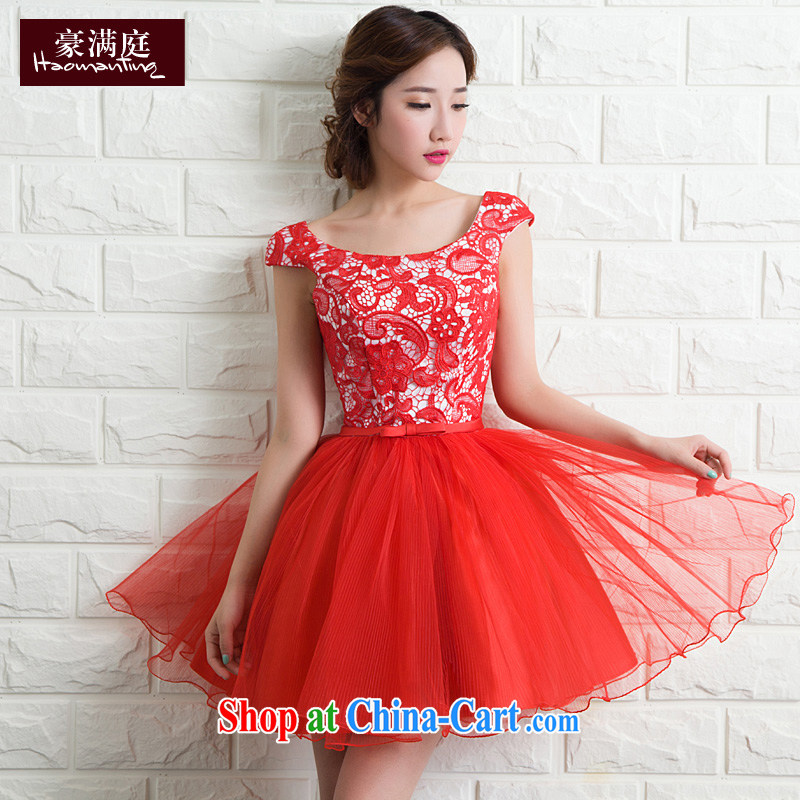 Ho full Chamber wedding banquet dress bride wedding toast serving short summer red betrothal small dress dress evening dress red XL, Ho full chamber, and shopping on the Internet