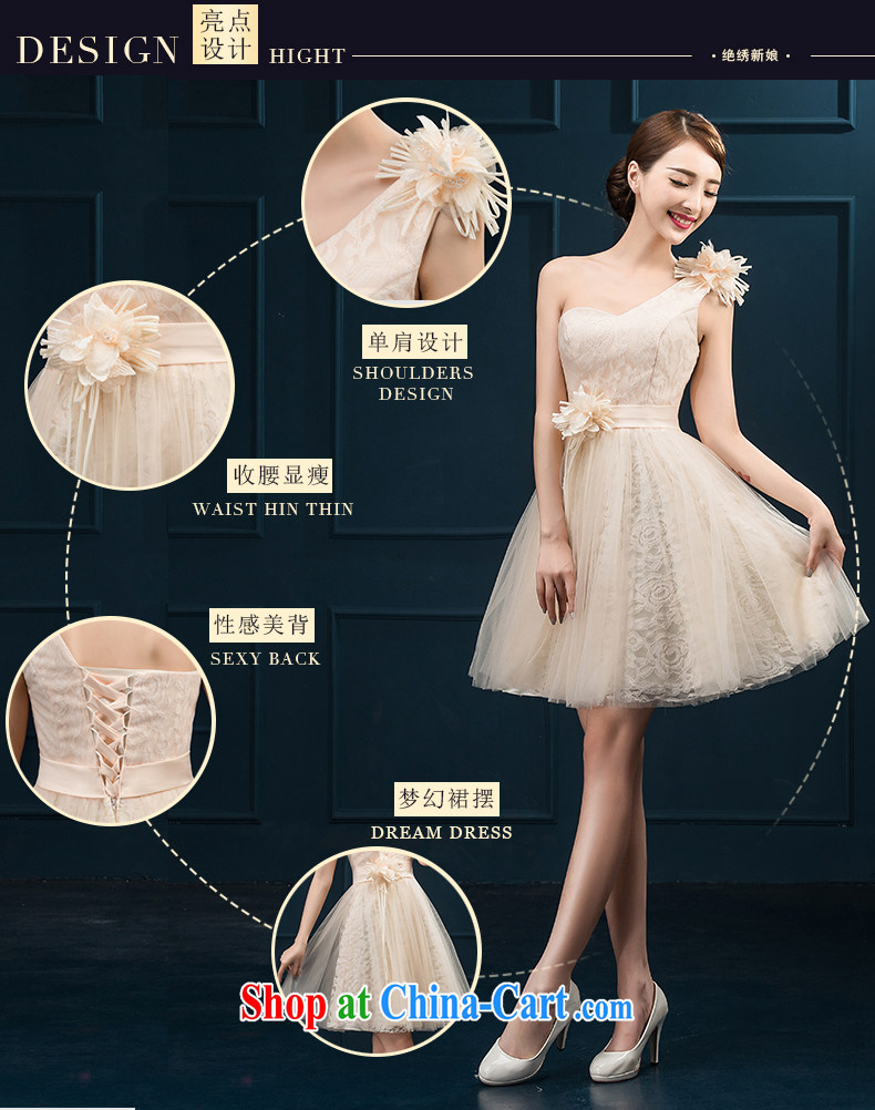 bridesmaid clothing summer 2015 new Korean version the shoulder the flowers, tied with marriages, short banquet video thin dress pink made no final pictures, price, brand platters! Elections are good character, the national distribution, so why buy now enjoy more preferential! Health