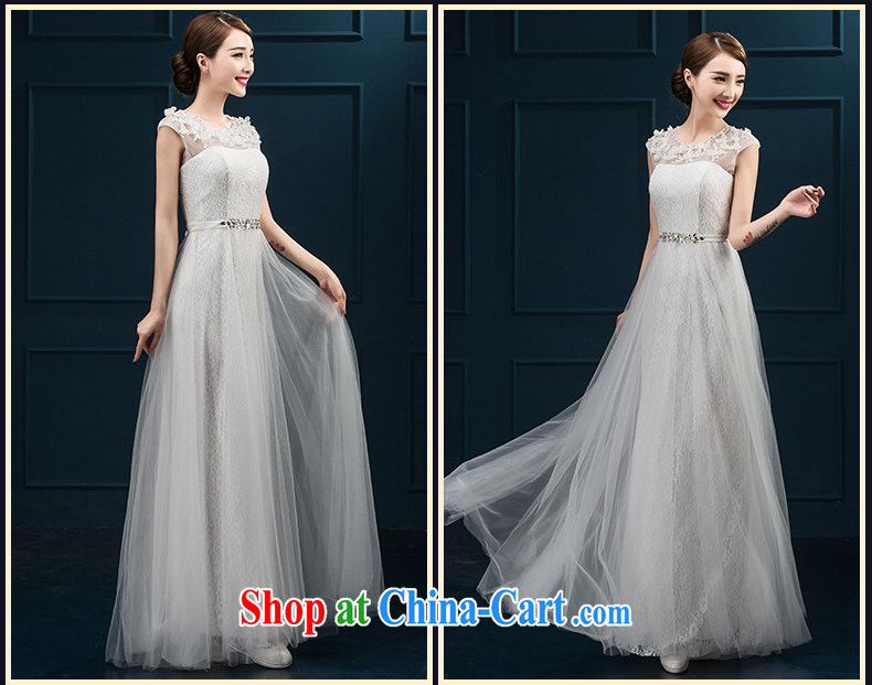 Summer 2015 new Korean version double-shoulder-length, the code graphics thin toast Service Bridal wedding banquet dress uniform performance Light Gray made no final pictures, price, brand platters! Elections are good character, the national distribution, so why buy now enjoy more preferential! Health