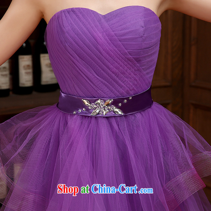 Bridal Evening Dress 2015 spring and summer new Korean version wiped his chest, short the code graphics thin banquet wedding bridesmaid clothing purple made no refunds or exchanges, and by no means embroidered bridal, shopping on the Internet