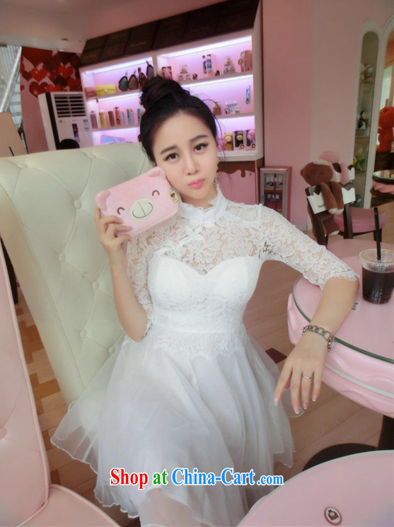van, the 2015 European site women retro style lace-up collar 5 sub-cuff-dresses dresses dress dress white L pictures, price, brand platters! Elections are good character, the national distribution, so why buy now enjoy more preferential! Health