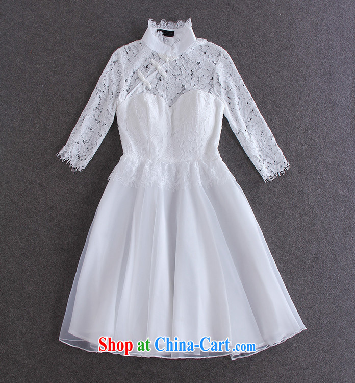 van, the 2015 European site women retro style lace-up collar 5 sub-cuff-dresses dresses dress dress white L pictures, price, brand platters! Elections are good character, the national distribution, so why buy now enjoy more preferential! Health