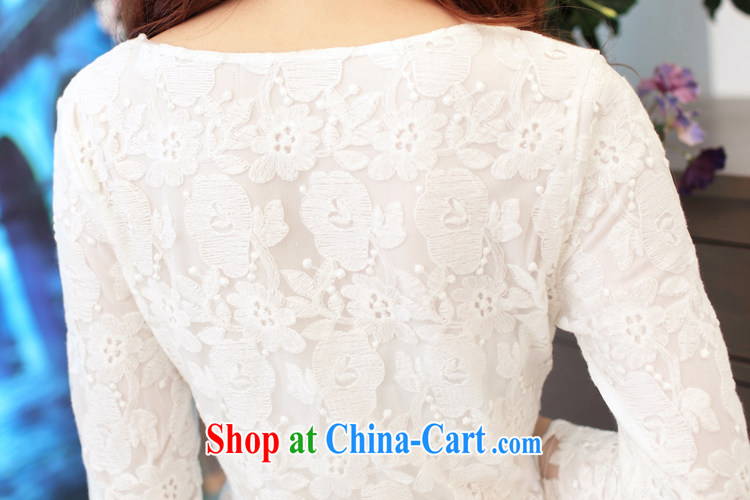 Flower 媤 2015 new Autumn with lace skirt Womens Openwork beauty lace cuff in dress dress white XL code pictures, price, brand platters! Elections are good character, the national distribution, so why buy now enjoy more preferential! Health