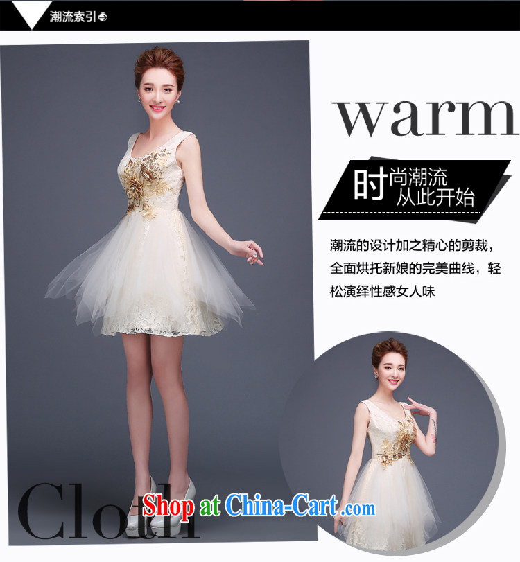 Wei Qi 2015 autumn bridal dresses serving toast dress champagne color short lace shoulders cultivating the wedding banquet bridesmaid dress girls white XXL pictures, price, brand platters! Elections are good character, the national distribution, so why buy now enjoy more preferential! Health