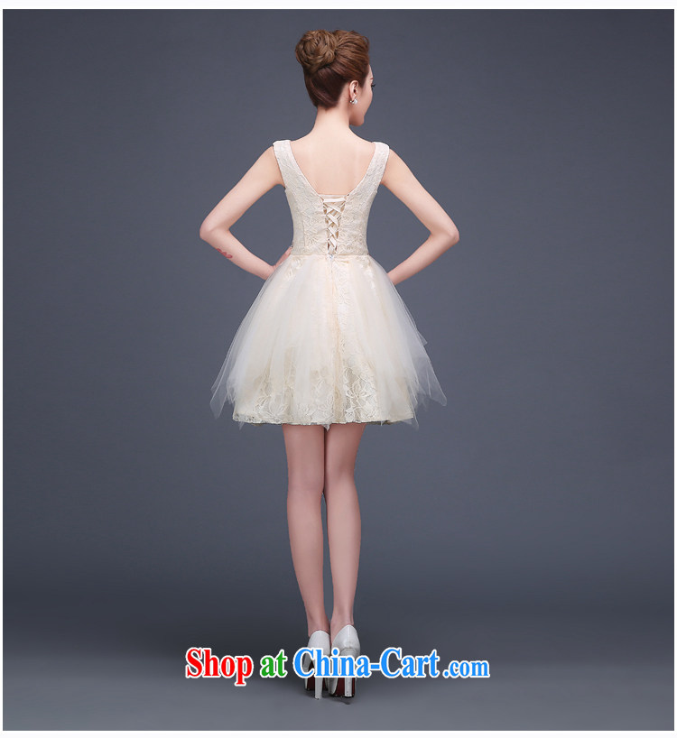 Wei Qi 2015 autumn bridal dresses serving toast dress champagne color short lace shoulders cultivating the wedding banquet bridesmaid dress girls white XXL pictures, price, brand platters! Elections are good character, the national distribution, so why buy now enjoy more preferential! Health