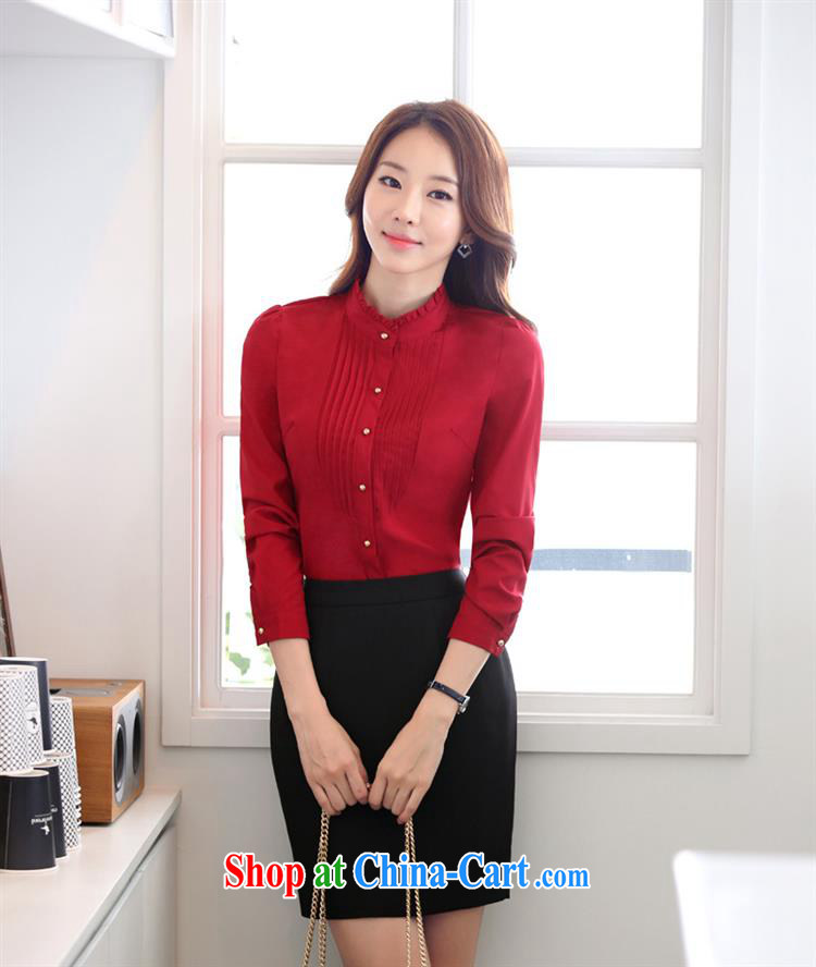 The collar lace front desk work clothing, long-sleeved groups clothing shirt white XXXL pictures, price, brand platters! Elections are good character, the national distribution, so why buy now enjoy more preferential! Health