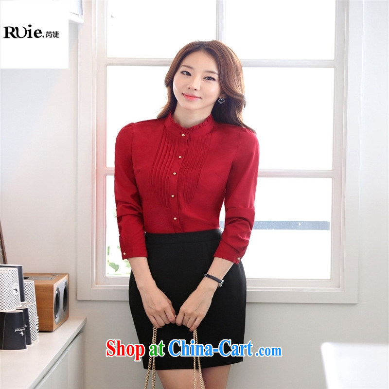 The collar lace front desk work clothing, long-sleeved groups working Dress Shirt white XXXL