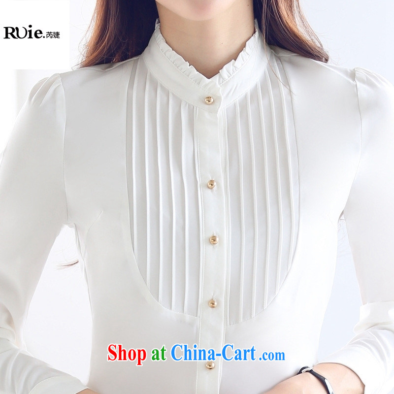 The collar lace front desk work clothing, long-sleeved groups working Dress Shirt white XXXL, health concerns (Rvie), and, on-line shopping