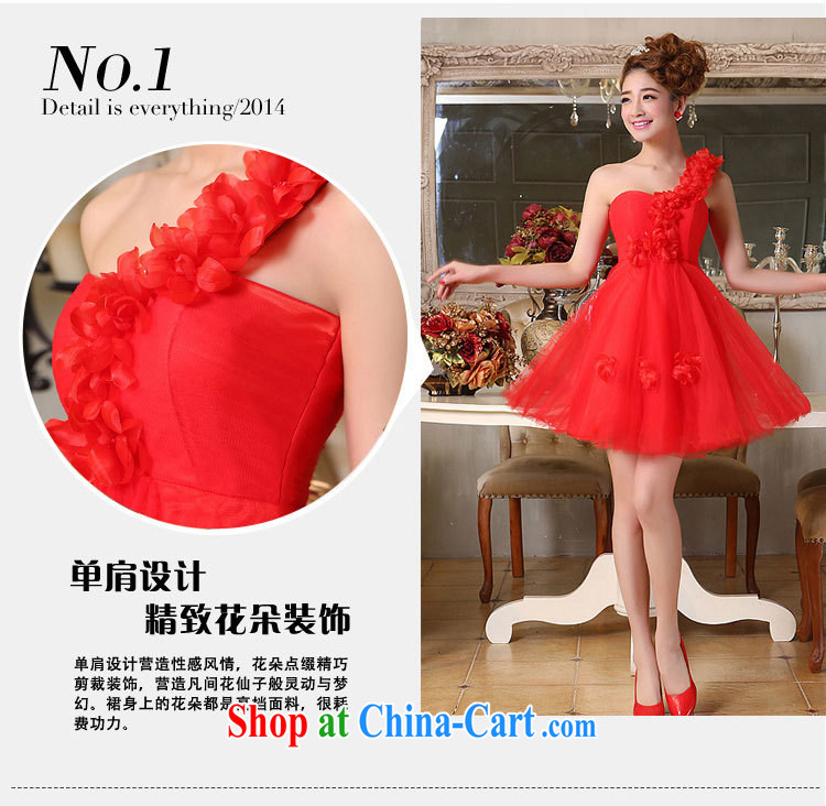 2015 the latest Korean small dress wedding banquet short bridesmaid clothing Princess beauty bridal toast serving summer red zipper, XXL pictures, price, brand platters! Elections are good character, the national distribution, so why buy now enjoy more preferential! Health
