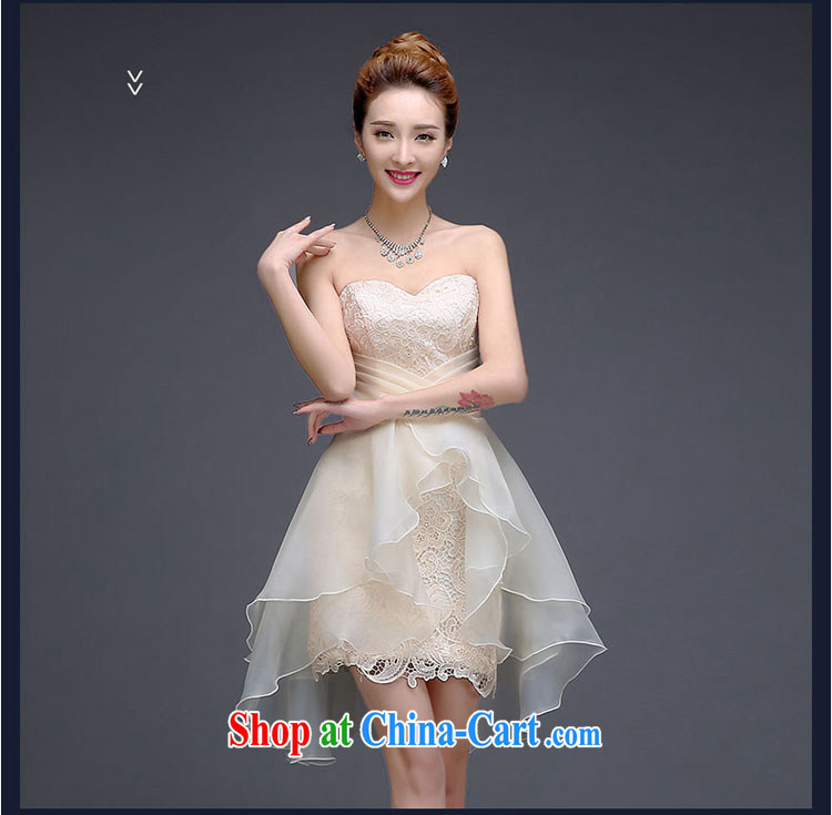 Pure bamboo love dresses Evening Dress 2015 new summer short banquet dress dress girl bride toast wedding clothes stylish erase chest dress champagne color XXL pictures, price, brand platters! Elections are good character, the national distribution, so why buy now enjoy more preferential! Health