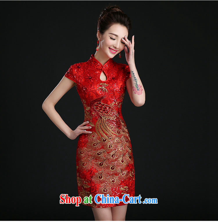 Pure bamboo yarn love 2015 New Red bridal wedding dress short evening dress evening dress uniform toasting Red double-shoulder dresses beauty red tailored contact Customer Service pictures, price, brand platters! Elections are good character, the national distribution, so why buy now enjoy more preferential! Health