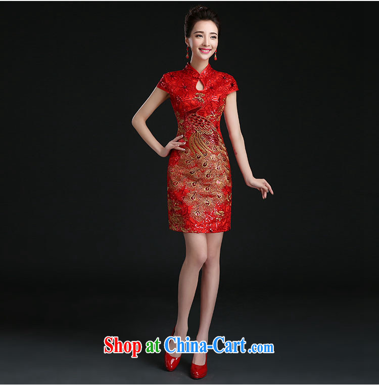 Pure bamboo yarn love 2015 New Red bridal wedding dress short evening dress evening dress uniform toasting Red double-shoulder dresses beauty red tailored contact Customer Service pictures, price, brand platters! Elections are good character, the national distribution, so why buy now enjoy more preferential! Health
