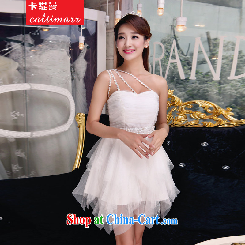 The economy, Autumn 2015 manually staple beads wood drill temperament Mary Magdalene Beauty Chest dresses bridesmaid groups dress skirt 8 FFM white L