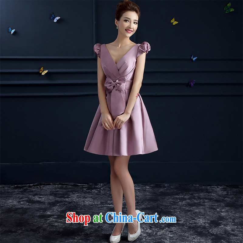 Products HUNNZ 2015 stylish new big red code bridal bridesmaid upscale beauty banquet dress 豆沙 color XXL