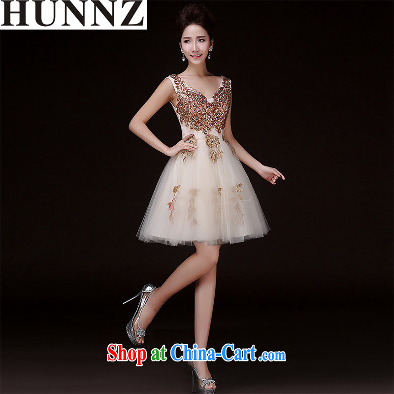 Products HUNNZ 2015 spring and summer new stylish upscale banqueting bridal dresses serving toast bridesmaid serving champagne color XXL, HUNNZ, shopping on the Internet