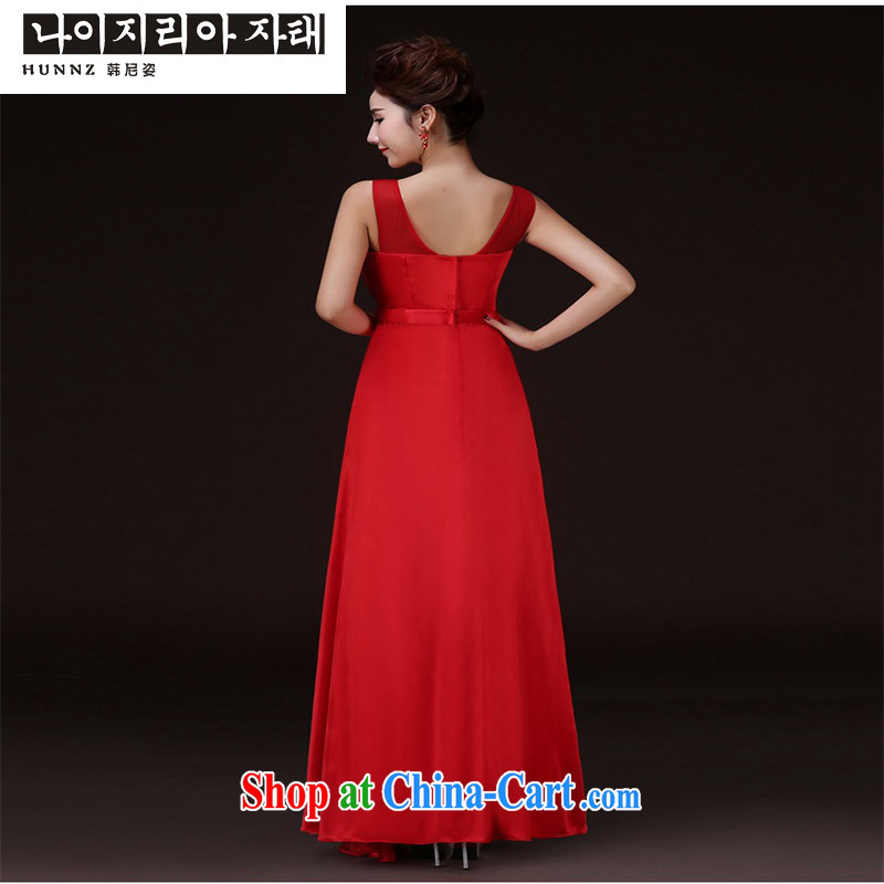 Products hannizi 2015 spring and summer New Red double-shoulder spring and summer style banquet toast service bridal gown red M, Korea, colorful (hannizi), online shopping