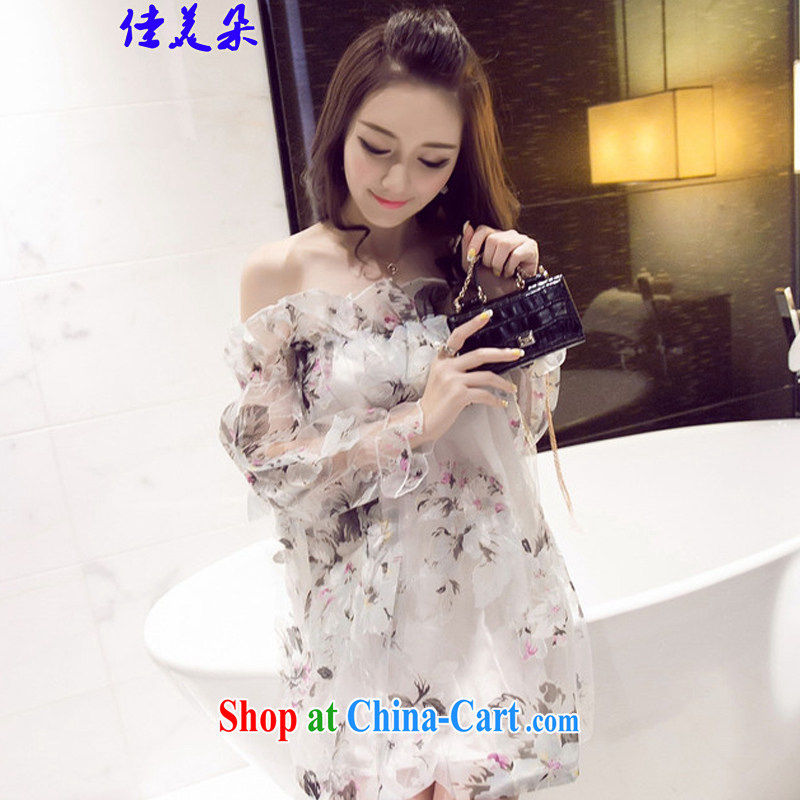A flower in Europe and America 2015 sense of the root by stamp your shoulders a field for the lanterns, dresses fairy dress 8195 #fancy S, good Flower (JIA MEI DUO), online shopping