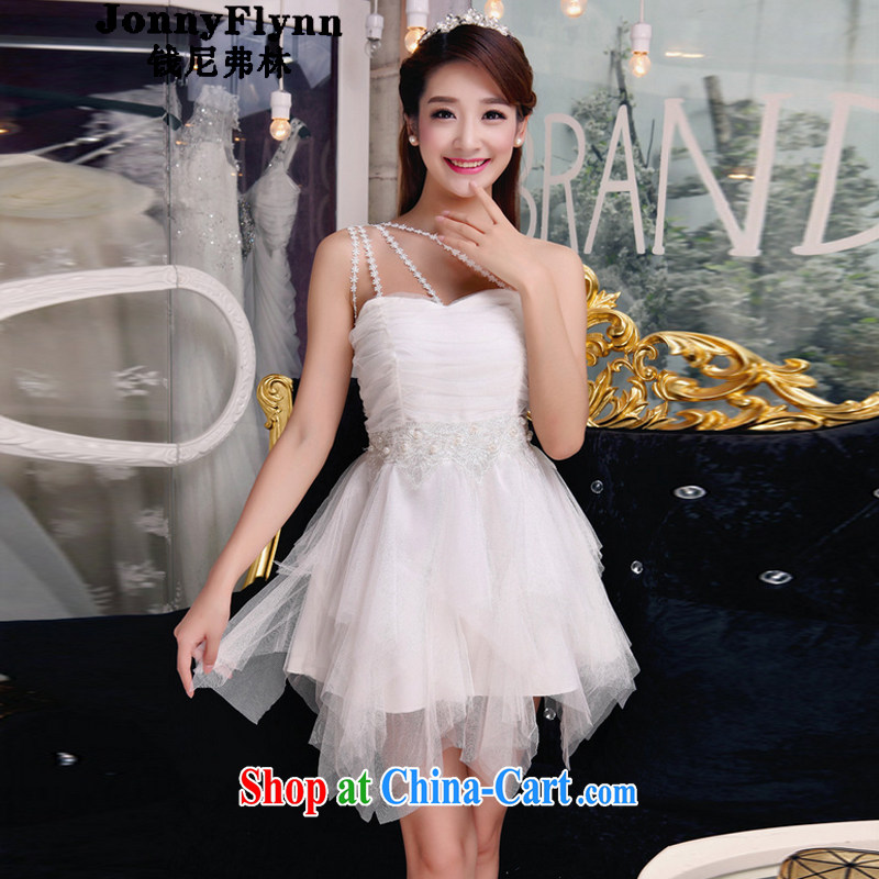 The handsome flag fall 2015 manually staple beads wood drill style Beauty Chest bare dresses bridesmaid groups dress skirt pink L, handsome flag, shopping on the Internet