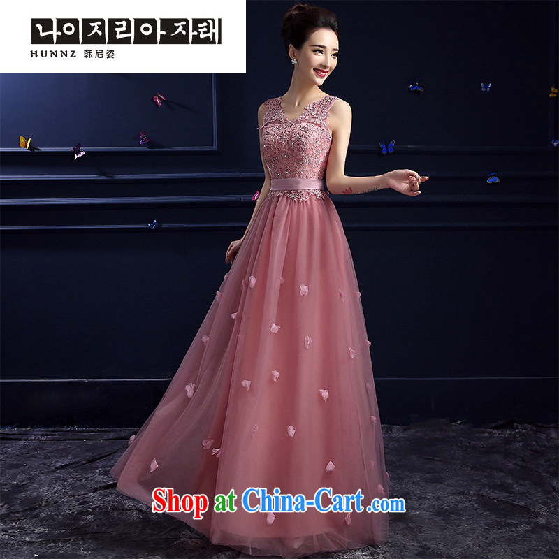 Products hannizi 2015 new spring and summer Korean red stylish double-shoulder-length, wedding dress toast service bridal gown ?? color M